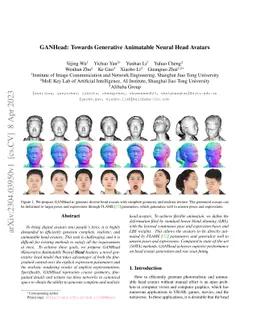 GANHead: Towards Generative Animatable Neural Head Avatars