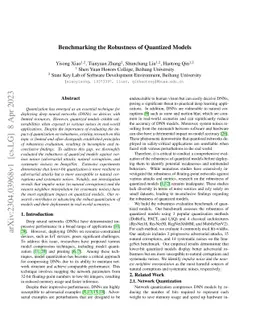 Benchmarking the Robustness of Quantized Models