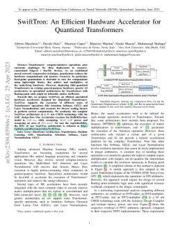 SwiftTron: An Efficient Hardware Accelerator for Quantized Transformers