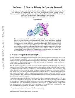 JaxPruner: A concise library for sparsity research