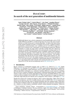 DataComp: In search of the next generation of multimodal datasets