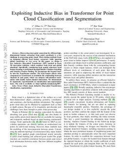 Exploiting Inductive Bias in Transformer for Point Cloud Classification
  and Segmentation