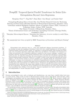 TempEE: Temporal-Spatial Parallel Transformer for Radar Echo
  Extrapolation Beyond Auto-Regression