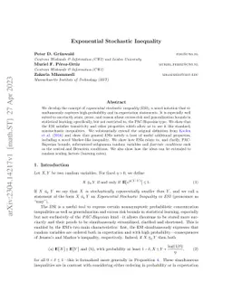 Exponential Stochastic Inequality