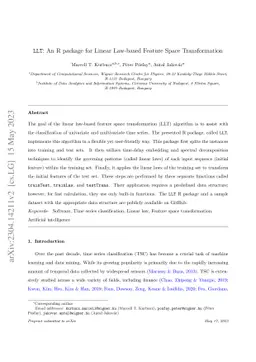 LLT: An R package for Linear Law-based Feature Space Transformation