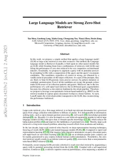 Large Language Models are Strong Zero-Shot Retriever