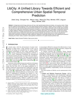 LibCity: A Unified Library Towards Efficient and Comprehensive Urban
  Spatial-Temporal Prediction