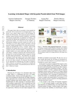 Learning Articulated Shape with Keypoint Pseudo-labels from Web Images