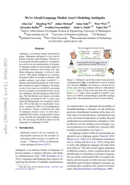 We're Afraid Language Models Aren't Modeling Ambiguity