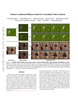 Motion-Conditioned Diffusion Model for Controllable Video Synthesis
