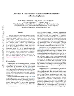 ChatVideo: A Tracklet-centric Multimodal and Versatile Video
  Understanding System