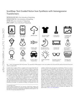 IconShop: Text-Guided Vector Icon Synthesis with Autoregressive
  Transformers