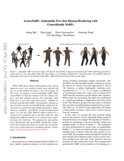 ActorsNeRF: Animatable Few-shot Human Rendering with Generalizable NeRFs