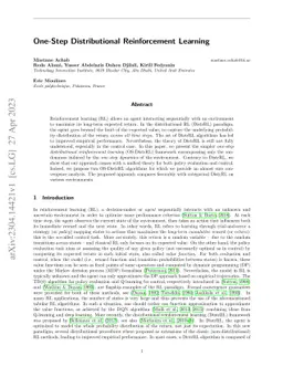 One-Step Distributional Reinforcement Learning