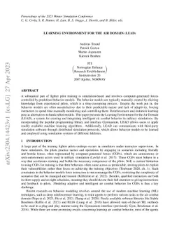 Learning Environment for the Air Domain (LEAD)