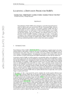 Learning a Diffusion Prior for NeRFs