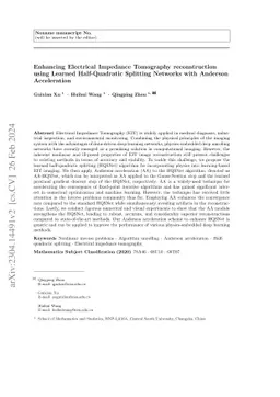Enhancing Electrical Impedance Tomography reconstruction using Learned
  Half-Quadratic Splitting Networks with Anderson Acceleration