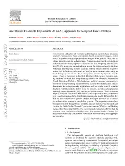 An Efficient Ensemble Explainable AI (XAI) Approach for Morphed Face
  Detection