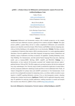 pyBibX -- A Python Library for Bibliometric and Scientometric Analysis
  Powered with Artificial Intelligence Tools