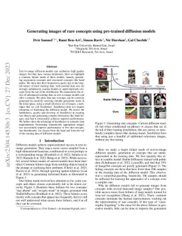 Generating images of rare concepts using pre-trained diffusion models