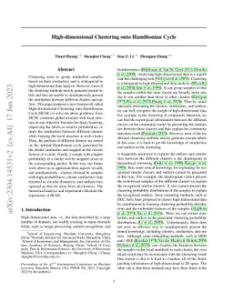 High-dimensional Clustering onto Hamiltonian Cycle