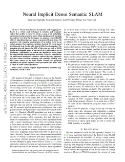 Neural Implicit Dense Semantic SLAM