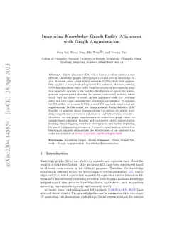 Improving Knowledge Graph Entity Alignment with Graph Augmentation