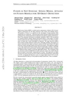 Fusion is Not Enough: Single Modal Attacks on Fusion Models for 3D
  Object Detection