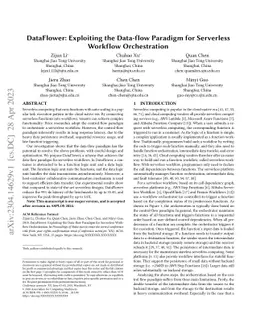 DataFlower: Exploiting the Data-flow Paradigm for Serverless Workflow
  Orchestration