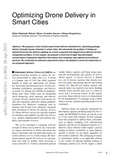 Optimizing Drone Delivery in Smart Cities