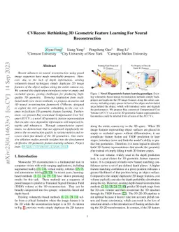 CVRecon: Rethinking 3D Geometric Feature Learning For Neural
  Reconstruction