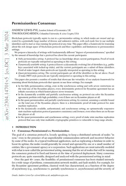 Permissionless Consensus