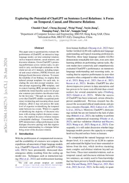 ChatGPT Evaluation on Sentence Level Relations: A Focus on Temporal,
  Causal, and Discourse Relations