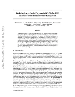 Training Large Scale Polynomial CNNs for E2E Inference over Homomorphic
  Encryption