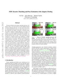 IMP: Iterative Matching and Pose Estimation with Adaptive Pooling