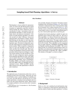 Sampling-based Path Planning Algorithms: A Survey