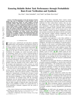Ensuring Reliable Robot Task Performance through Probabilistic
  Rare-Event Verification and Synthesis