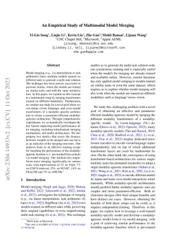An Empirical Study of Multimodal Model Merging