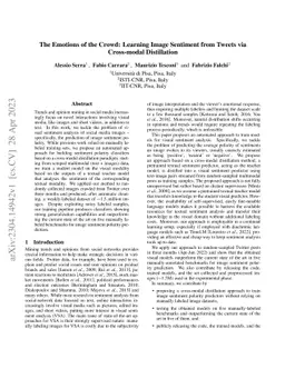 The Emotions of the Crowd: Learning Image Sentiment from Tweets via
  Cross-modal Distillation