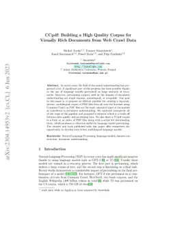 CCpdf: Building a High Quality Corpus for Visually Rich Documents from
  Web Crawl Data