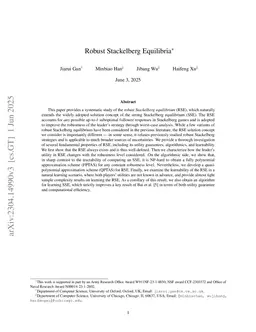 Robust Stackelberg Equilibria