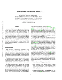 Weakly Supervised Detection of Baby Cry