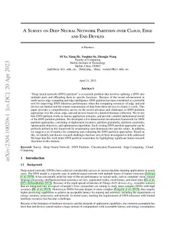 A Survey on Deep Neural Network Partition over Cloud, Edge and End
  Devices