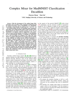 Complex Mixer for MedMNIST Classification Decathlon