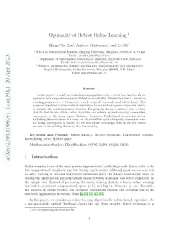 Optimality of Robust Online Learning