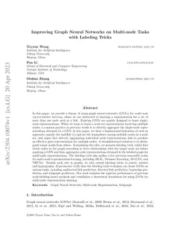 Improving Graph Neural Networks on Multi-node Tasks with the Labeling Trick