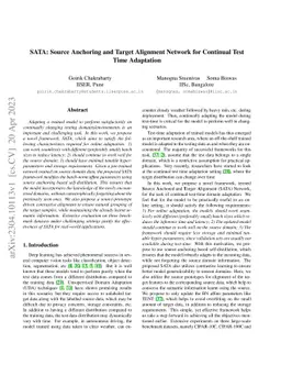 SATA: Source Anchoring and Target Alignment Network for Continual Test
  Time Adaptation