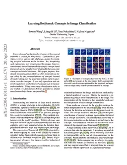 Learning Bottleneck Concepts in Image Classification