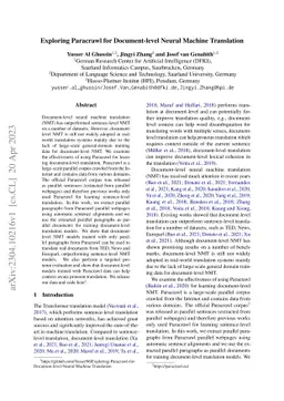 Exploring Paracrawl for Document-level Neural Machine Translation