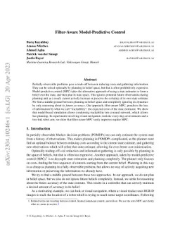 Filter-Aware Model-Predictive Control